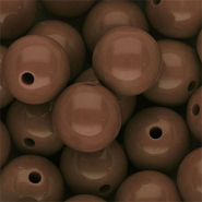 16 mm DQ acryl kralen shiny Brown