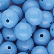 16 mm DQ acryl kralen shiny Blue
