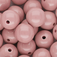 16 mm DQ acryl kralen shiny Vintage pink