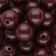 16 mm DQ acryl kralen shiny Mahogany red