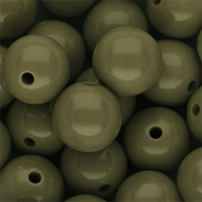 16 mm DQ acryl kralen shiny Army green