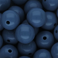 16 mm DQ acryl kralen shiny Teal blue