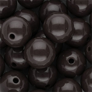 16 mm DQ acryl kralen shiny Dark chocolate brown