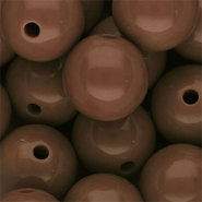 18 mm DQ acryl kralen shiny Brown