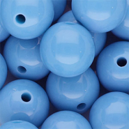 18 mm DQ acryl kralen shiny Blue