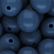 18 mm DQ acryl kralen shiny Teal blue