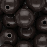18 mm DQ acryl kralen shiny Dark chocolate brown