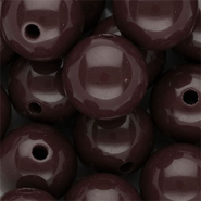 18 mm DQ acryl kralen shiny Dark brown