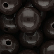 20 mm DQ acryl kralen shiny Dark chocolate brown