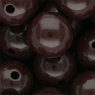 20 mm DQ acryl kralen shiny Dark brown