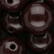 25 mm DQ acryl kralen shiny Dark brown