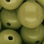 25 mm DQ acryl kralen shiny Olive green