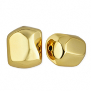 Acryl kralen rechthoek Gold