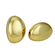 Acryl kralen ovaal Gold