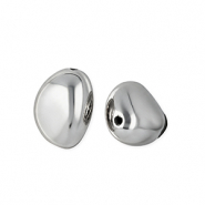 Acryl kralen ovaal Silver