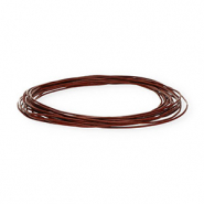 leer rond 1mm Dark bordeaux