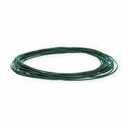 leer rond 1mm Dark teal green