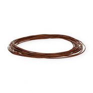 leer rond 1mm Dark brown