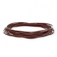 leer rond 1,5mm Dark brown