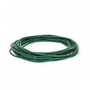 leer rond 2mm Dark teal green