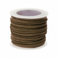 Imitatie su&egrave;de plat 3mm Dark brown