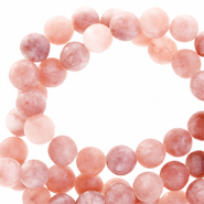 Natuursteen kralen chalcedoon en agaat 4mm mat Faded rose pink