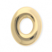 Roestvrij stalen (RVS) Stainless steel onderdelen bedels / tussenstuk ovaal Gold