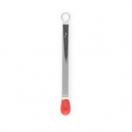Roestvrij stalen (RVS) Stainless steel bedels lucifer Silver-red