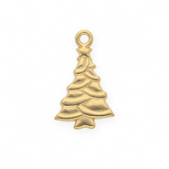 Roestvrij stalen (RVS) Stainless steel bedels kerstboom Gold