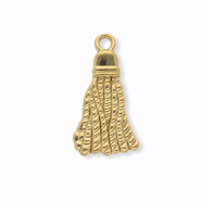 Roestvrij stalen (RVS) Stainless steel bedels kwastjes Gold