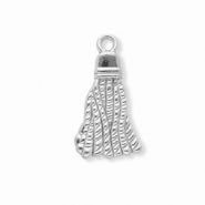 Roestvrij stalen (RVS) Stainless steel bedels kwastjes Silver