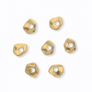 Roestvrij stalen (RVS) Stainless steel kralen spacer nugget Gold