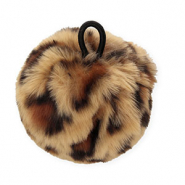 Statement hangers bal met luipaardprint Brown-black