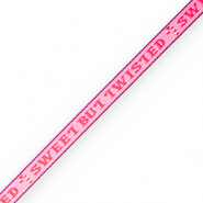 BY31® Lint met tekst "sweet but twisted" Pink-red-white-purple