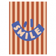 BY31® Sieraden kaartjes "Smile" Camel brown-rust brown-blue