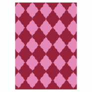BY31&reg; Sieraden kaartjes ruit Pink-Burgundy red