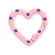 Gekleurde onderdelen sleutelhanger hart Pink-purple