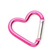 Gekleurde onderdelen sleutelhanger hart Shiny magenta pink