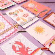 Inspiratiesets Get creative met lint met tekst en unieke sieraden kaartjes