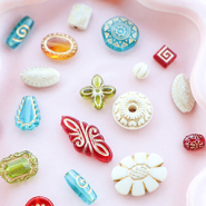 Inspiratiesets Mix & match met acryl kralen met goudkleurige details