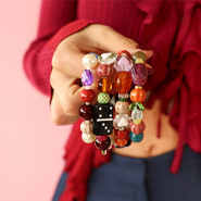 Inspiratiesets Mix & match: funky glaskralen en keramiek kralen