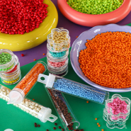 Nieuw Kleurrijke glaskralen rocailles collectie