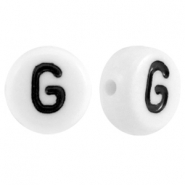 Letterkralen van acryl letter G Wit