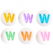 Letterkralen van acryl letter W Multicolor-Wit