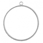 Bedels TQ metaal hanger met oog 48mm Antiek zilver