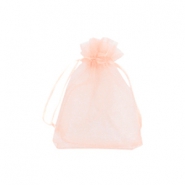 Sieraad zakje organza 7x9cm Salmon peach
