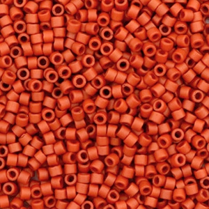 Miyuki kralen delica's 11/0 Opaque glazed frosted red DB-2288