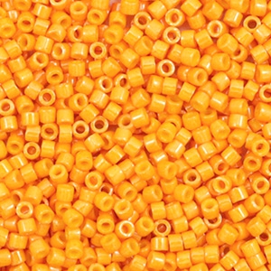 Miyuki kralen delica's 11/0 Opaque dyed squash orange DB-651