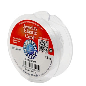 Griffin jewelry elastic cord stretch magic (200%) &Oslash;1mm Transparant