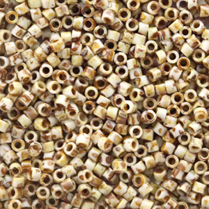 Miyuki kralen delica's 11/0 Opaque picasso yellow DB-2262